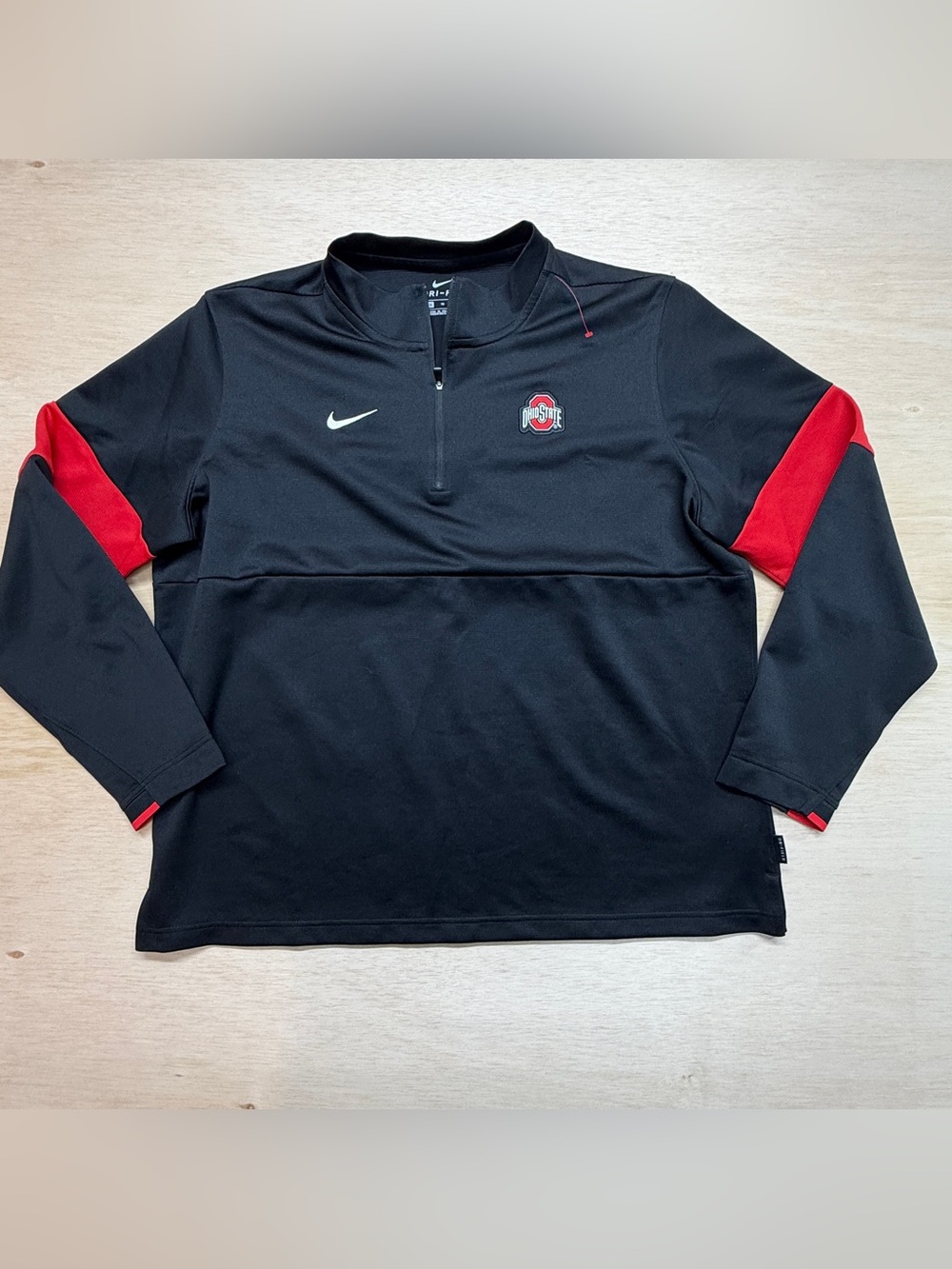 Nike Ohio State Buckeyes On-Field Dri-FIT 1/4 Zip Pullover Men XL Black AR9477-0